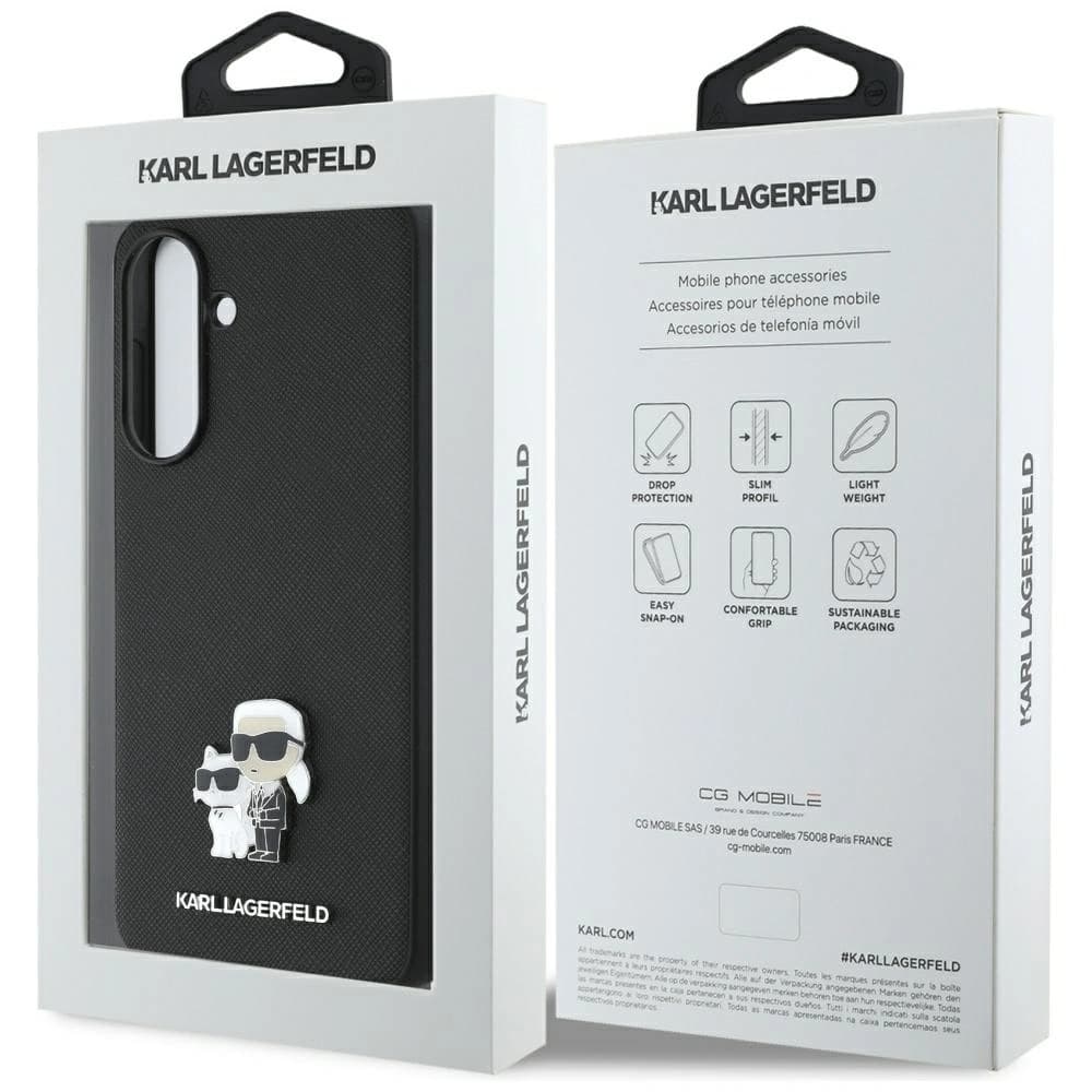 Karl Lagerfeld Saffiano s/ K&C Metal Logo Samsung Galaxy A56 černá - 7