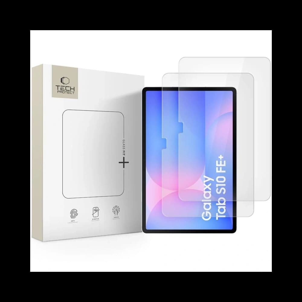 Tech-Protect Glass Fit+ Samsung Galaxy Tab S10 FE+ Plus 13.1 X620 / X626b Átlátszó [2 CSOMAG] - 1