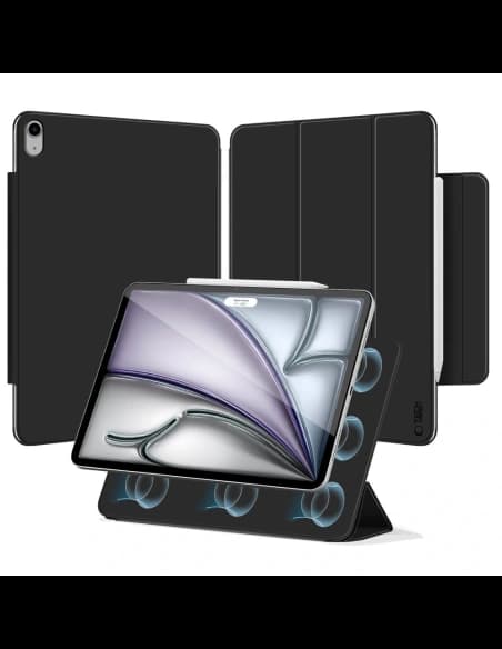 Tech-Protect Smartcase Magnetický Apple iPad Air 13" 2024 / 13" 2025 Čirý [2 BALENÍ] Černý