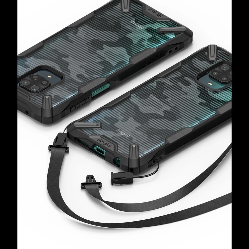 Etui Ringke Fusion-X Redmi Note 9S/9 Pro/9 Pro Max Camo (Moro) černé - 7