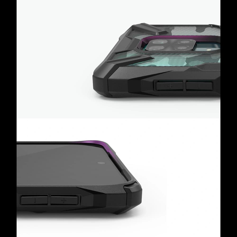 Etui Ringke Fusion-X Redmi Note 9S/9 Pro/9 Pro Max Camo (Moro) černé - 8