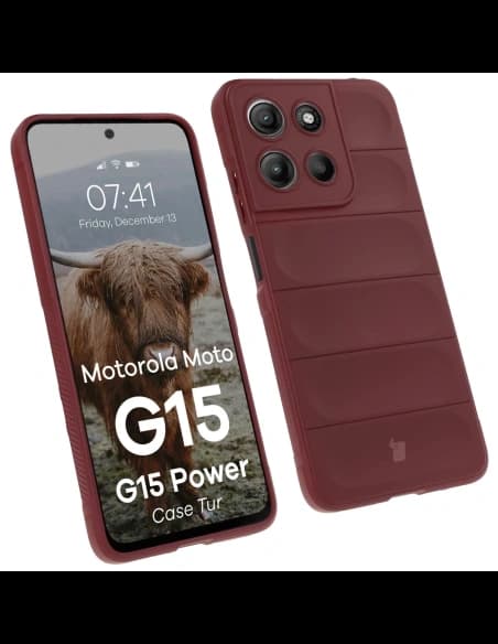 Husa Bizon pentru Motorola Moto G15 / G15 Power burgundă