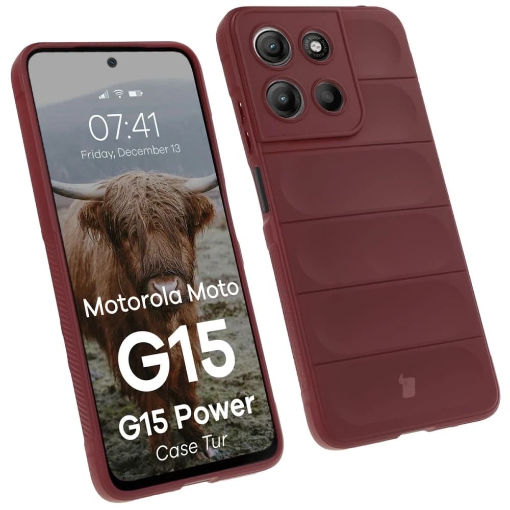 Bizon Case Tur Motorola Moto G15 / G15 Power burgundy - 1