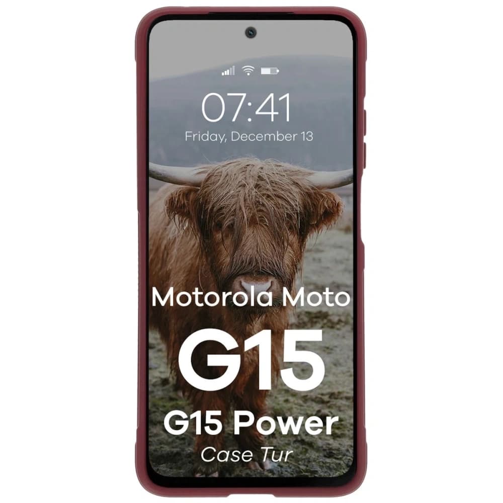Bizon Case Tur Motorola Moto G15 / G15 Power burgundy - 5