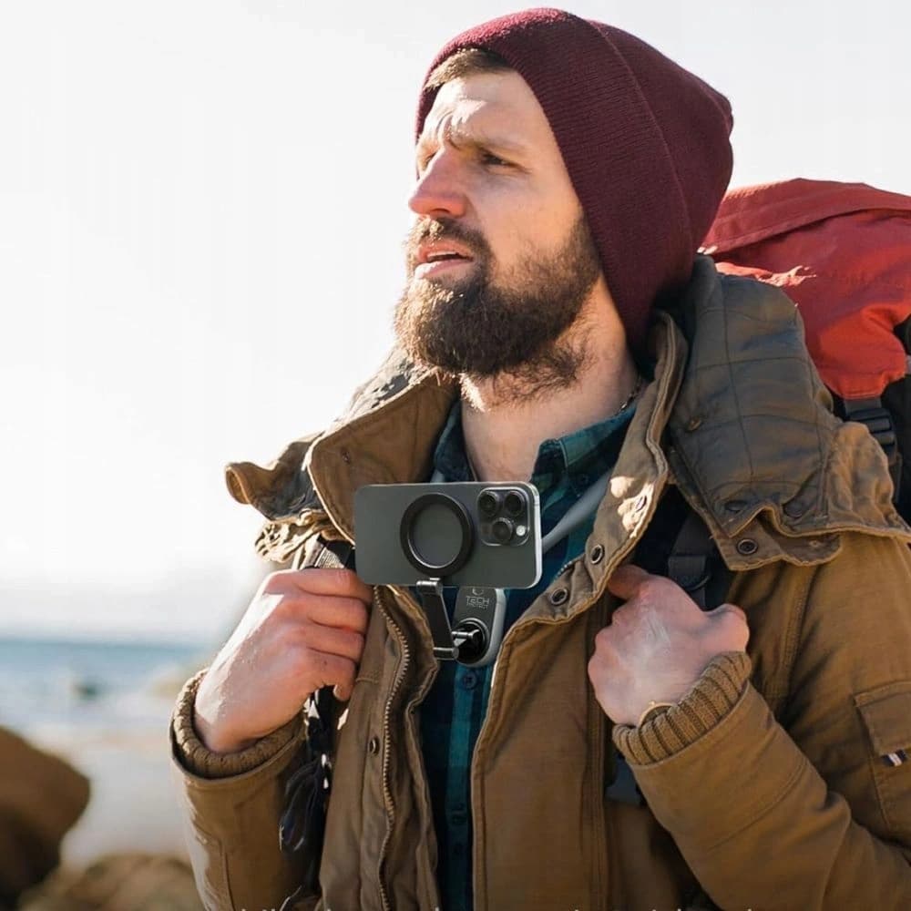 Tech-Protect AC200 Suport Magnetic MagSafe & GoPro & DJI Gât Culoare Gri Creion - 6