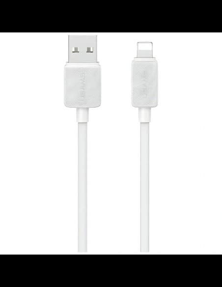 USAMS KY Series US-SJ689 cablu USB-A / Lightning 2.4A 1m alb