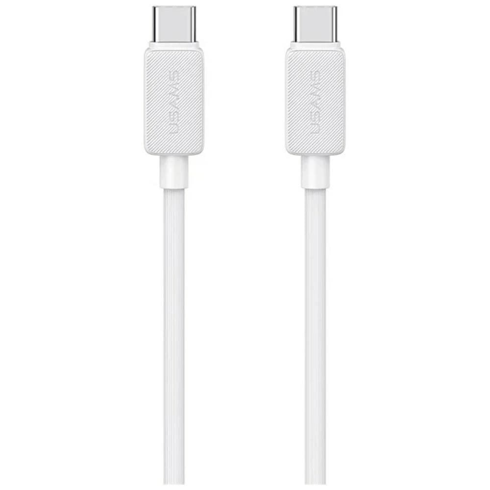 USAMS KY Series US-SJ691 60W USB-C / USB-C cable 1m white - 1