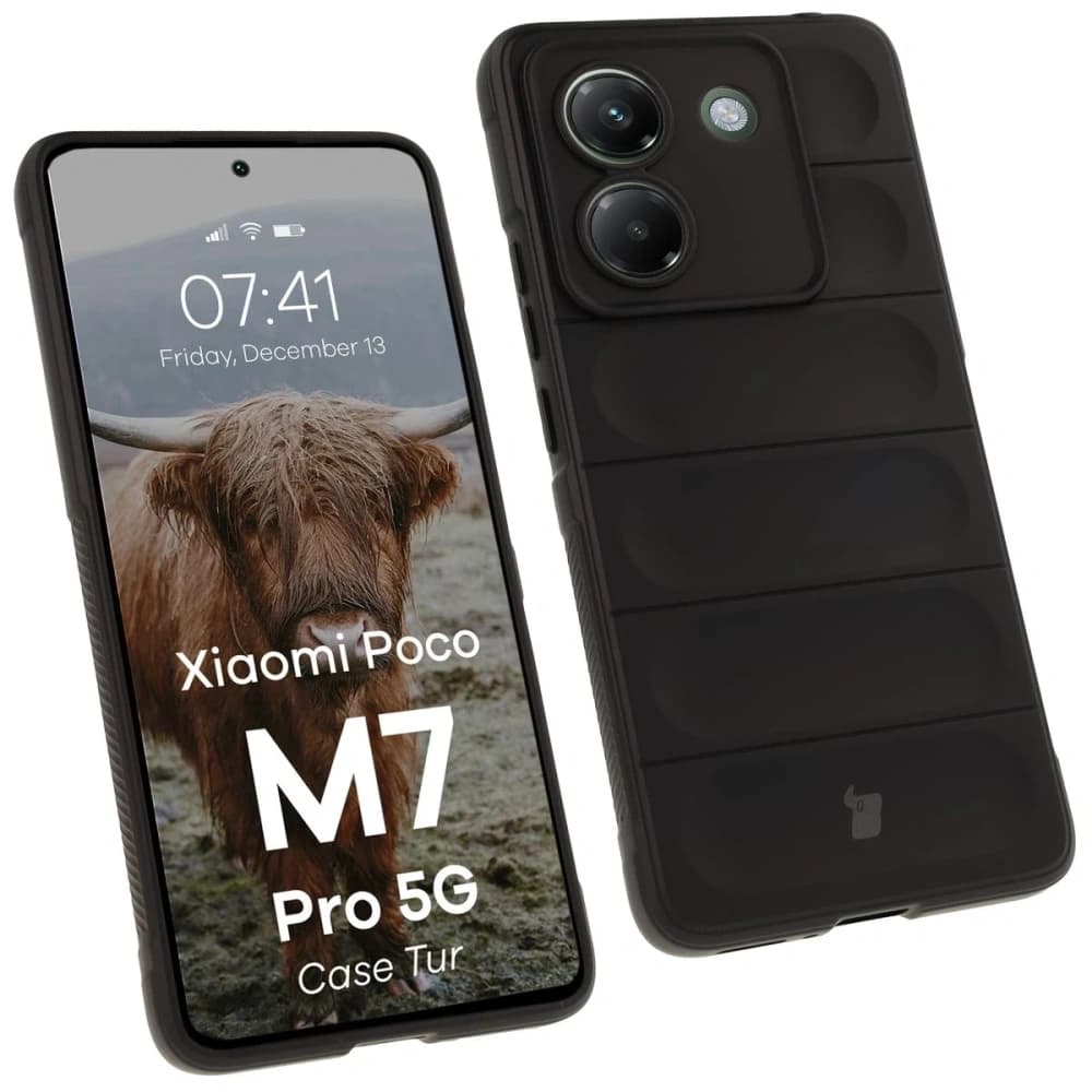 Carcasa Bizon pentru Xiaomi Poco M7 Pro 5G neagră - 1
