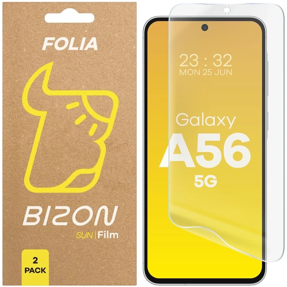 Folia matowa Bizon Glass Film Sun do Samsung Galaxy A56 5G [2 PACK] - 1