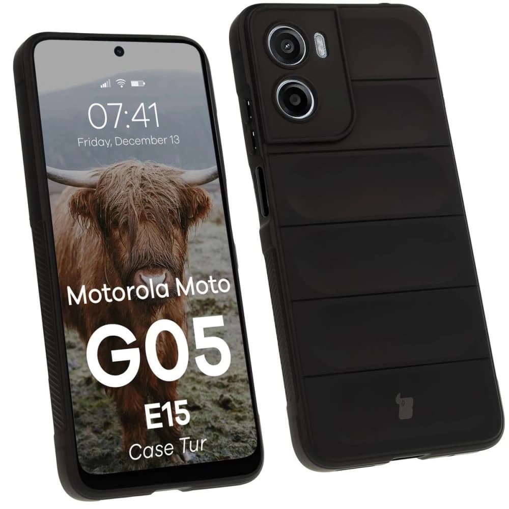 Husă Bizon Tur Motorola Moto G05 / E15 neagră - 1