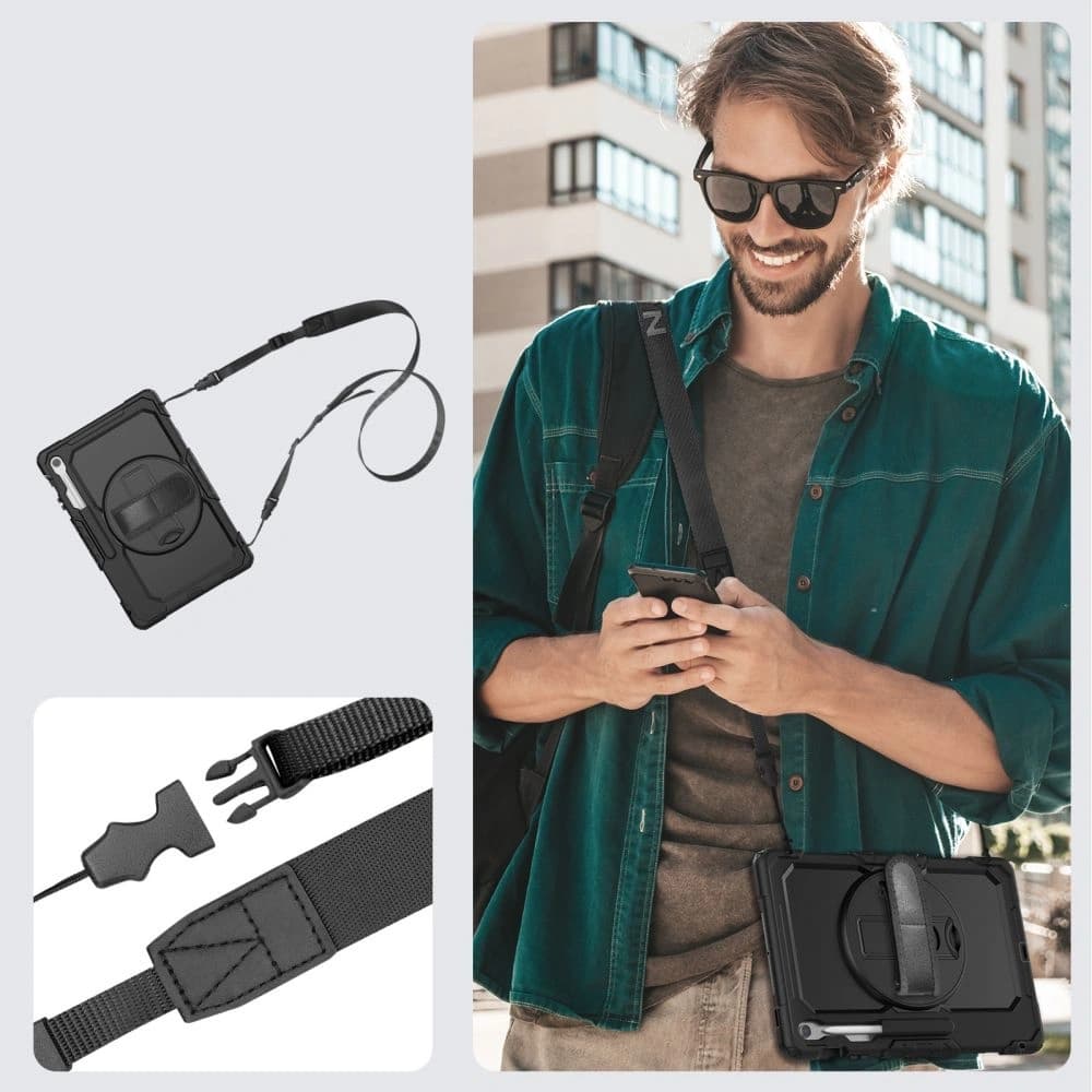 Tech-Protect Solid Samsung Galaxy Tab S10 FE+ Plus 13.1 X620 / X626b Fekete - 8