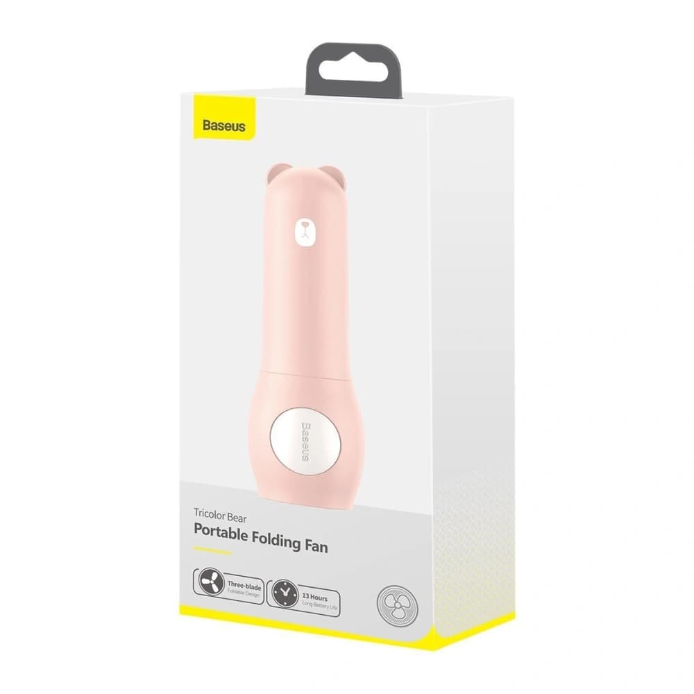 Přenosný ruční ventilátor Baseus Tricolor Bear (růžový) - 8