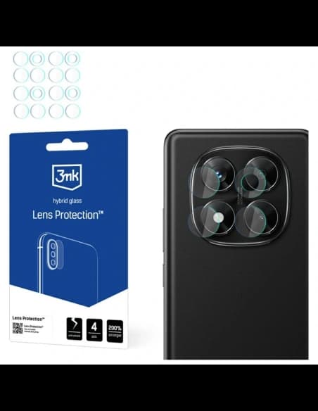 Protecție lentilă 3MK pentru Redmi Note 14 Pro 4G [4 PACHET]