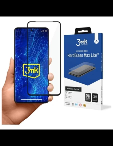 Sticlă securizată 3MK HardGlass Max Lite pentru Xiaomi Redmi Note 13 Pro+ Plus neagră