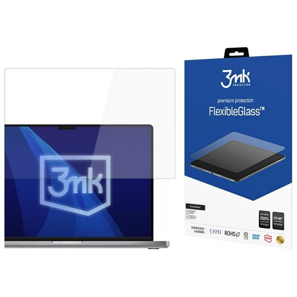 Hybrid glass 3MK FlexibleGlass for Apple MacBook Pro 16" 2021-2024 (M1/M2/M3/M4) - 1