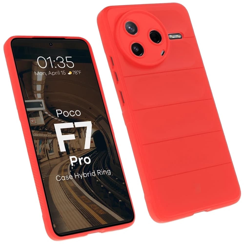 Husa Bizon pentru Xiaomi Poco F7 Pro roșie