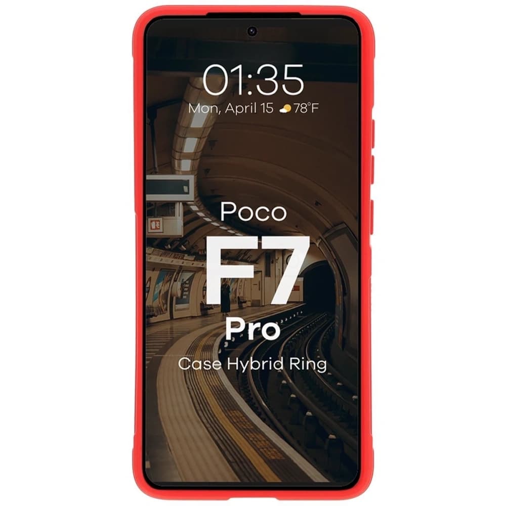 Husa Bizon pentru Xiaomi Poco F7 Pro roșie - 5