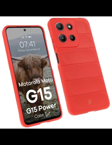 Husă Bizon Tur Motorola Moto G15 / G15 Power roșie