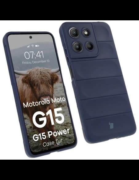 Husă Bizon Tur Motorola Moto G15 / G15 Power albastru marin