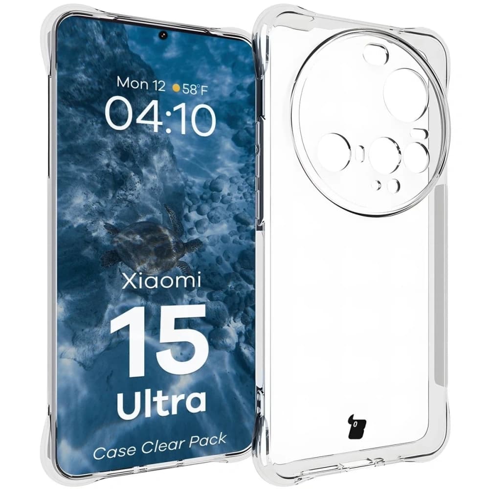 Husa flexibilă Bizon Case Clear Pack + 2x folie de protecție pentru ecran Xiaomi 15 Ultra - 3