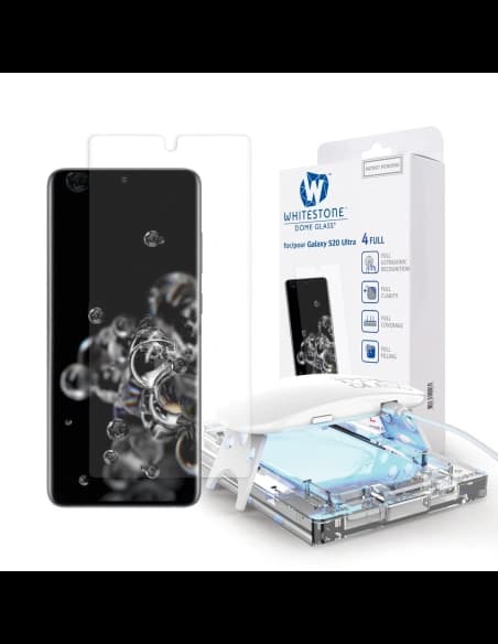 UV ragasztós edzett üveg Whitestone Dome Glass Samsung Galaxy S20 Ultra Clear