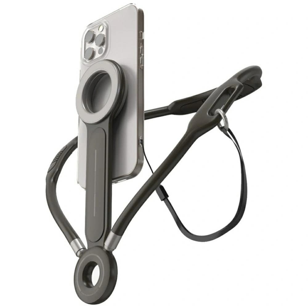 Suport magnetic pentru gât 4smarts POV pentru smartphone-uri, antracit - 1