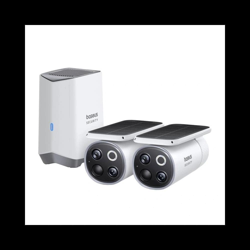 Baseus S1 Pro 3K Dvojitá venkovní kamera (bílá) - 1