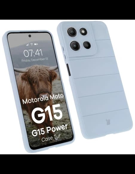 Husă BIZON pentru Motorola Moto G15 / G15 Power albastru deschis