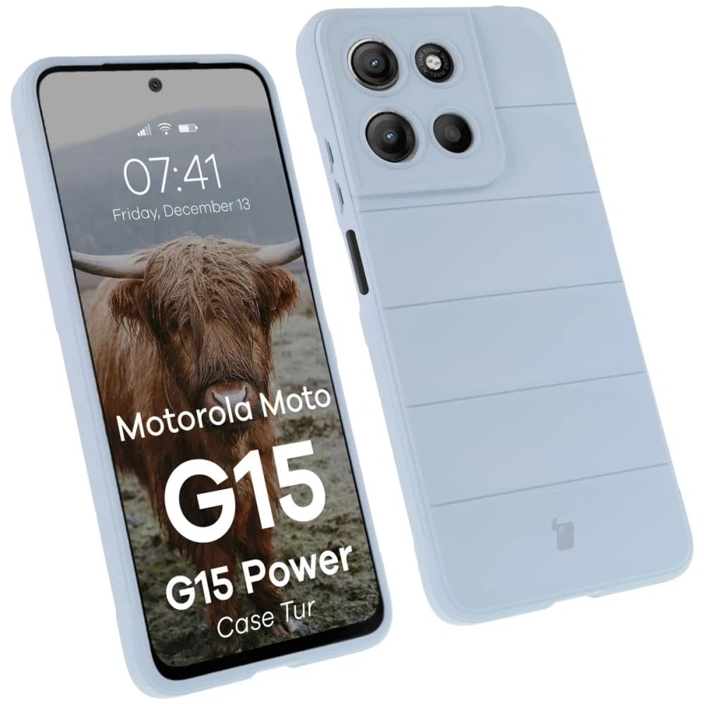 Husă BIZON pentru Motorola Moto G15 / G15 Power albastru deschis - 1