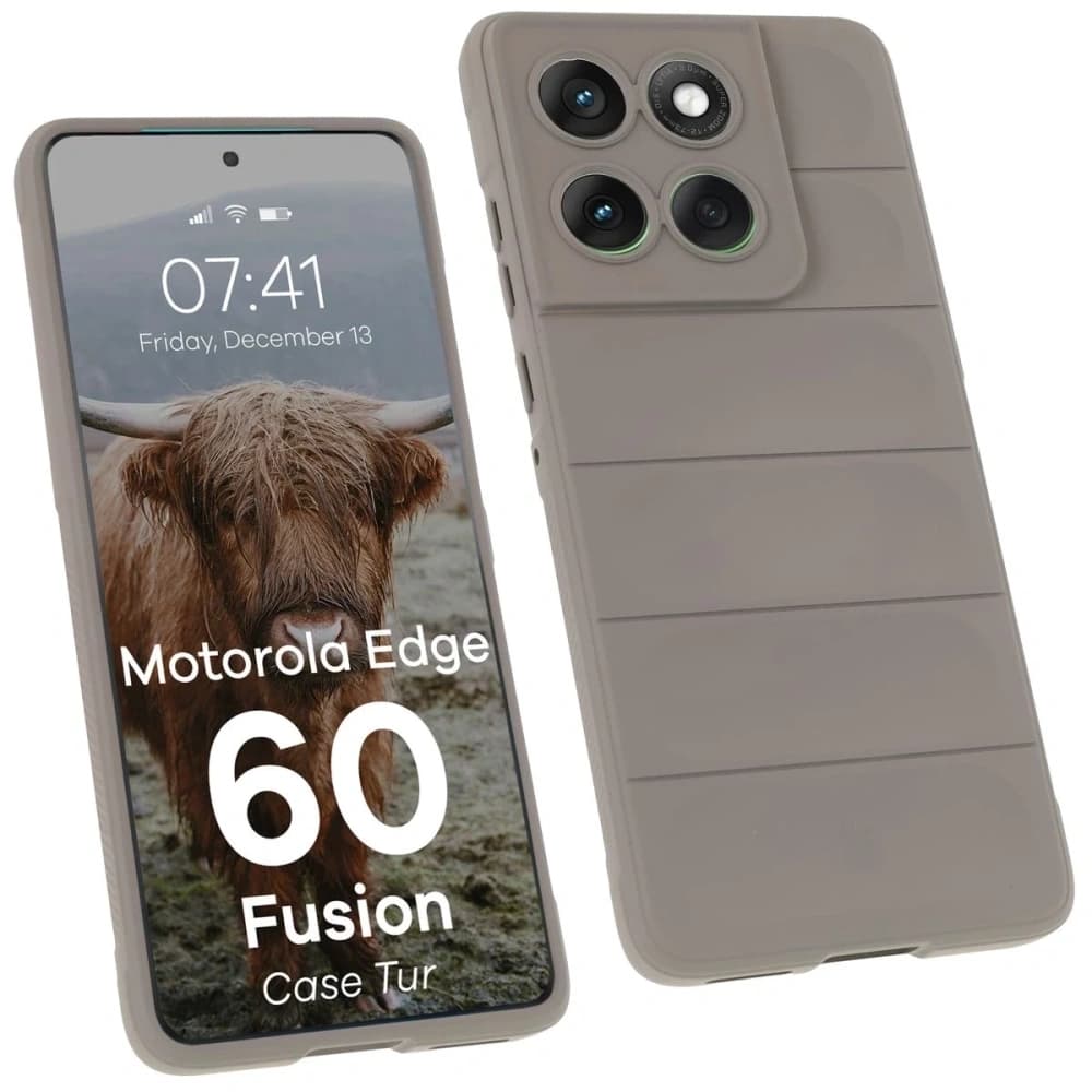 BIZON Pouzdro Tur Motorola Edge 60 / 60 Fusion světle šedé - 1