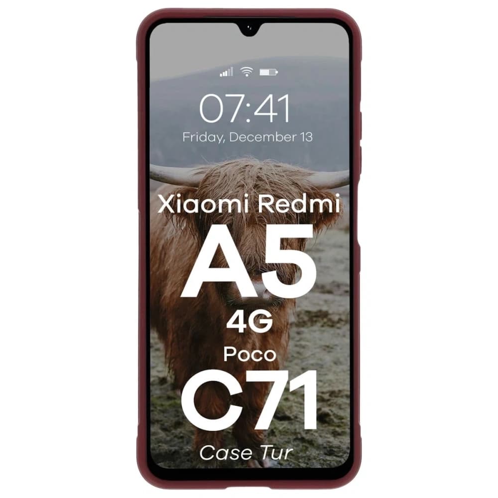 BIZON Case Tur Xiaomi Redmi A5 4G / POCO C71 4G burgundy - 5