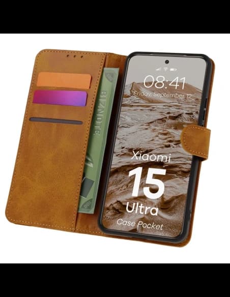 BIZON pouzdro na telefon Xiaomi 15 Ultra hnědé