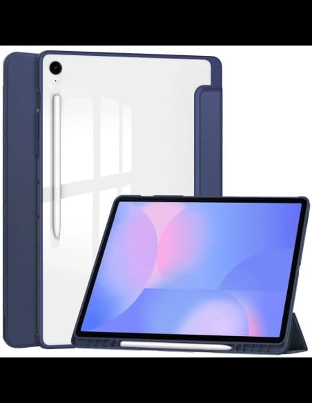 Bizon Case Tab Átlátszó Matt Samsung Galaxy Tab S10 FE+ Plus sötétkék