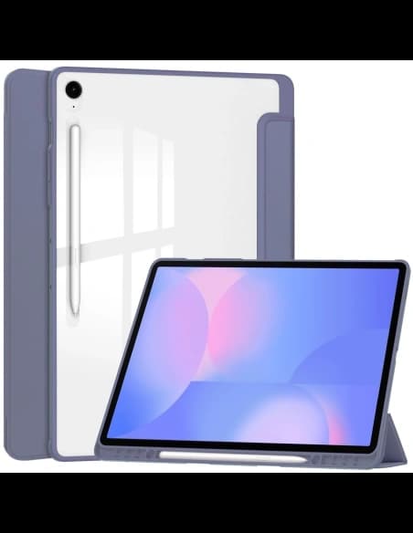Bizon Case Tab Átlátszó Matt Samsung Galaxy Tab S10 FE+ Plus levendula