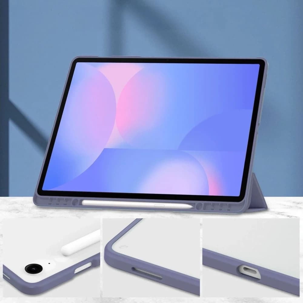 Bizon Case Tab Átlátszó Matt Samsung Galaxy Tab S10 FE+ Plus levendula - 3