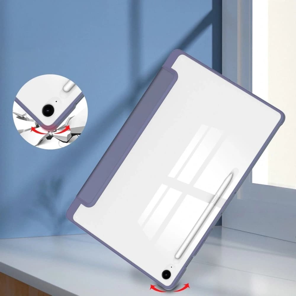 Bizon Case Tab Átlátszó Matt Samsung Galaxy Tab S10 FE+ Plus levendula - 6