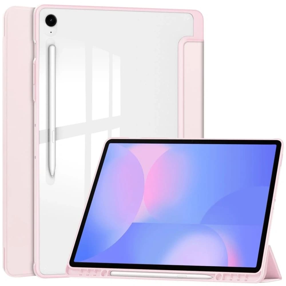 Bizon Case Tab Átlátszó Matt Samsung Galaxy Tab S10 FE+ Plus rózsaszín - 1
