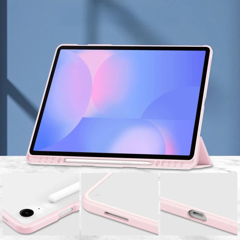 Bizon Case Tab Átlátszó Matt Samsung Galaxy Tab S10 FE+ Plus rózsaszín - 3