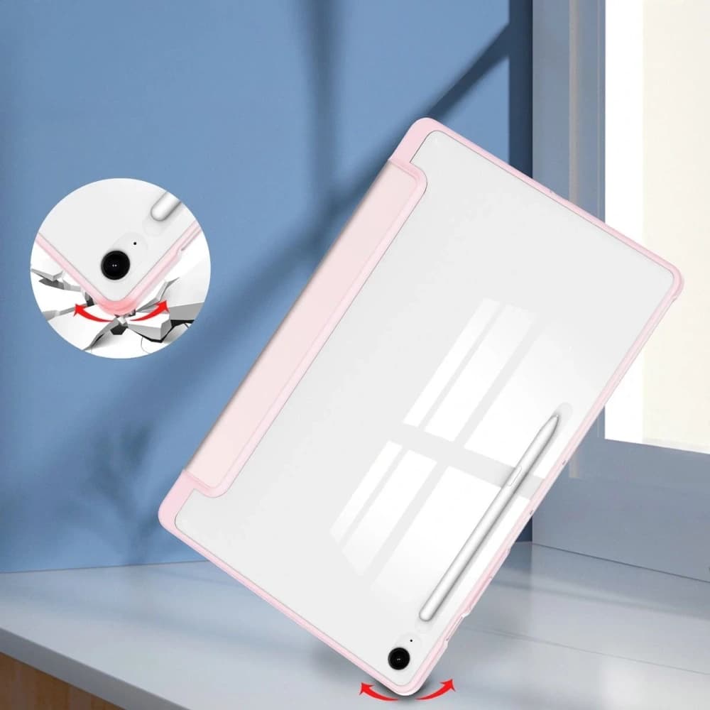 Bizon Case Tab Átlátszó Matt Samsung Galaxy Tab S10 FE+ Plus rózsaszín - 6