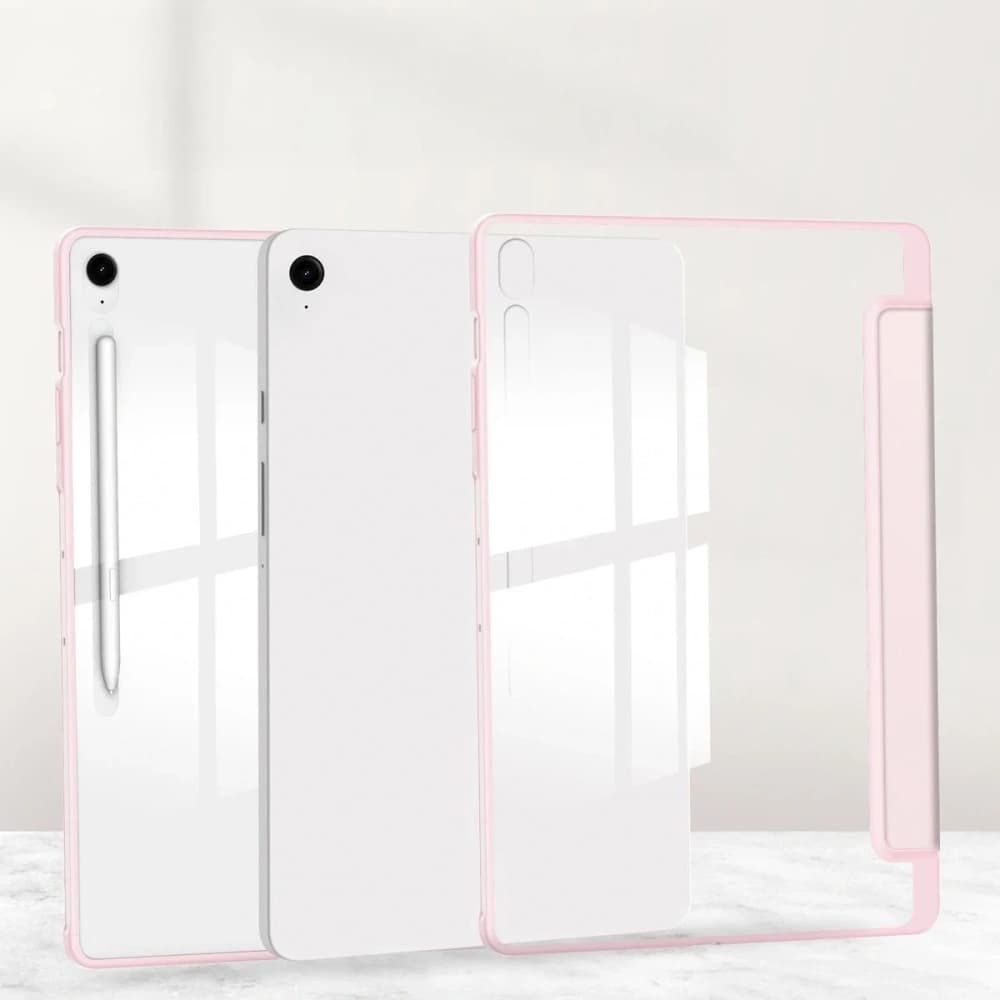 Bizon Case Tab Átlátszó Matt Samsung Galaxy Tab S10 FE+ Plus rózsaszín - 7