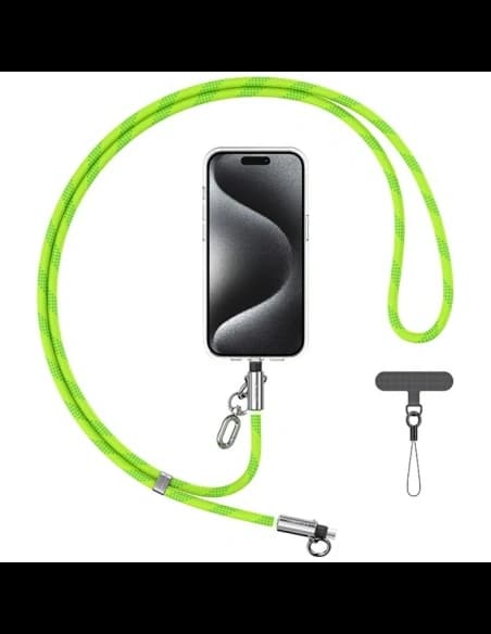 USAMS SJ746 telefonní šňůra s USB-C / Lightning nabíjecím kabelem 30W 1,2m zelená