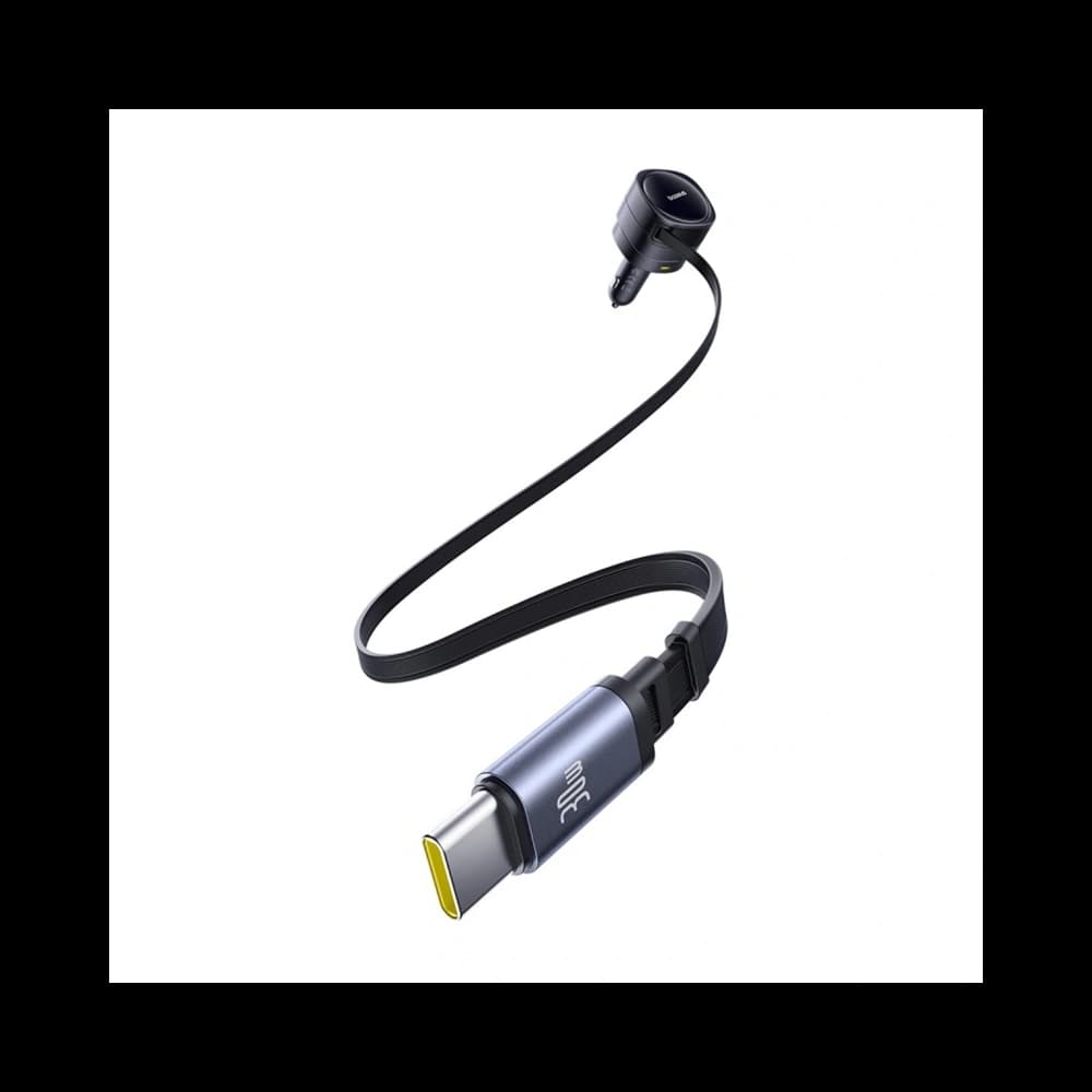 Încărcător auto Baseus Enjoyment Max USB-A, USB-C cu 2 cabluri USB-C 90W Negru - 5