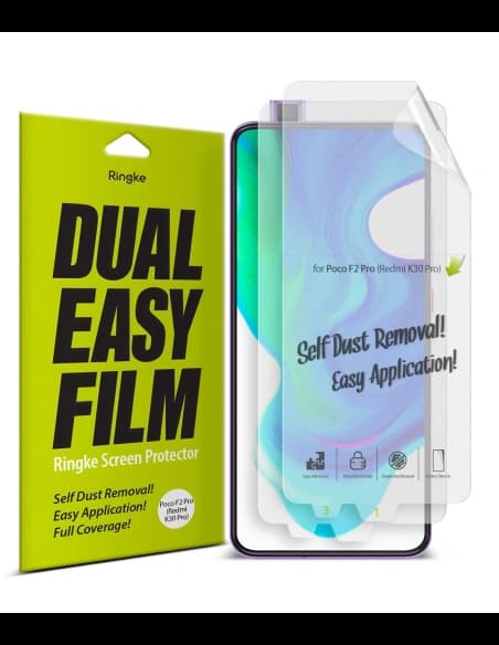 Hidrogél fólia Ringke Dual Easy Full Cover Pocophone F2 Pro/Redmi K30 Pro [2 PACK]