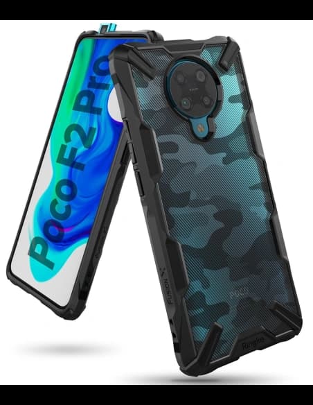 Etui Ringke Fusion-X Pocophone F2 Pro/Redmi K30 Pro Camo (Moro) Fekete