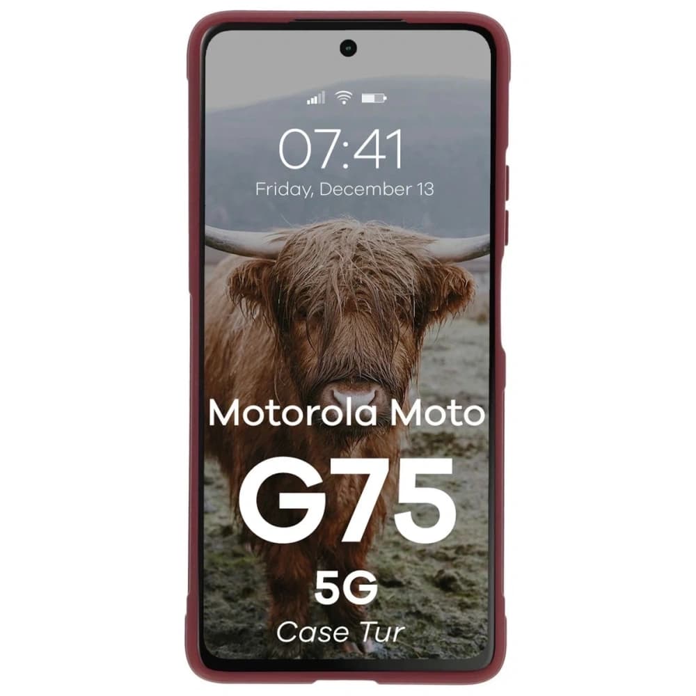 Bizon Case Tur Motorola Moto G75 5G burgunderrot - 5
