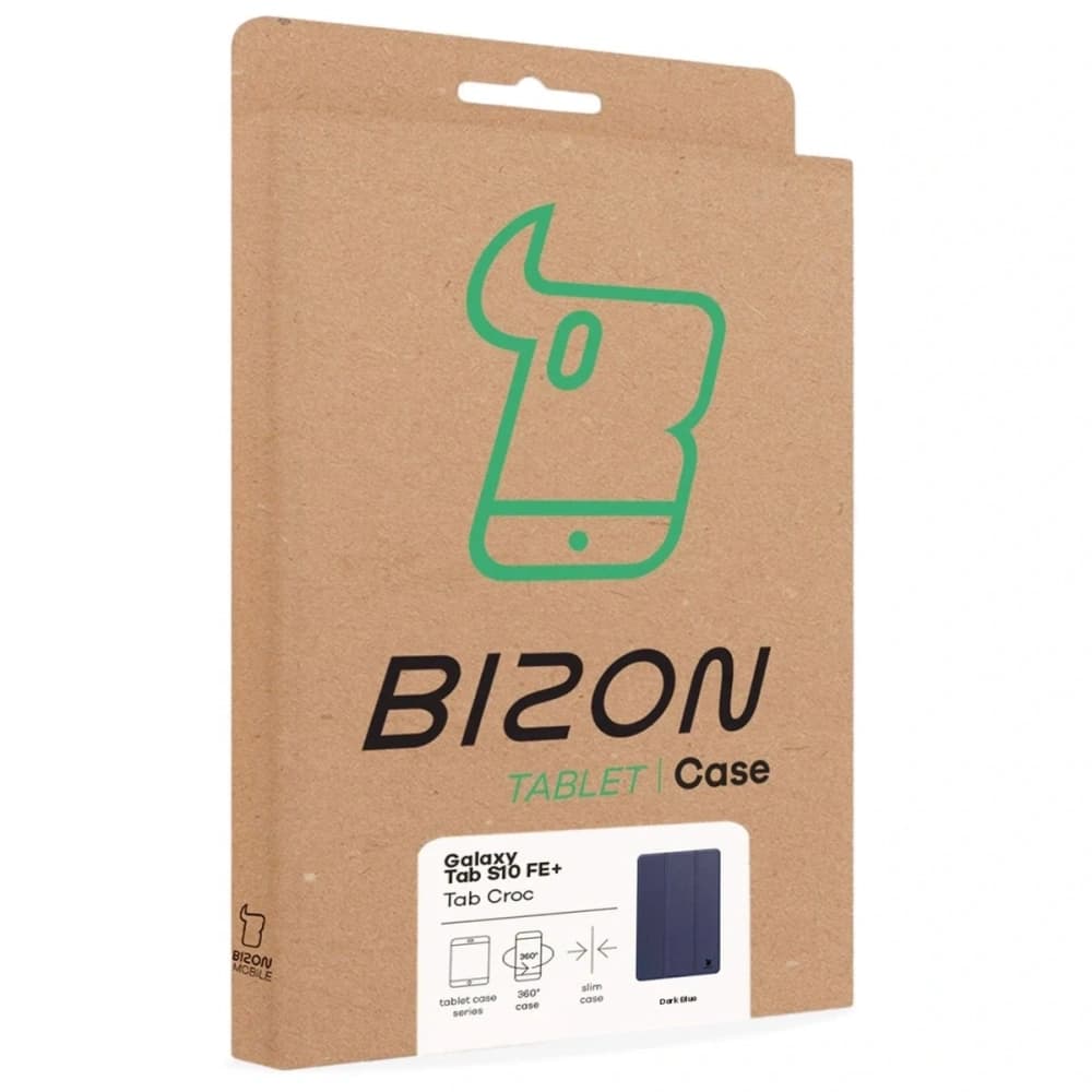 Bizon Case Tab Croc Samsung Galaxy Tab S10 FE+ Plus sötétkék - 8