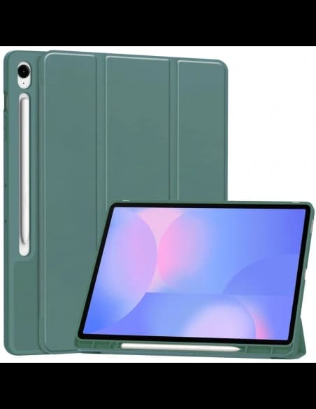 Bizon Case Tab Lizard Samsung Galaxy Tab S10 FE+ Plus sötétzöld