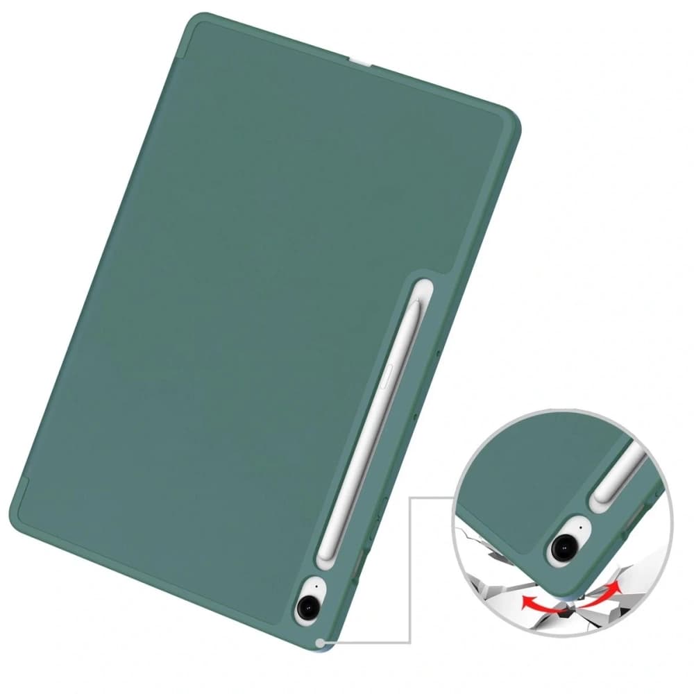 Bizon Case Tab Lizard Samsung Galaxy Tab S10 FE+ Plus sötétzöld - 3