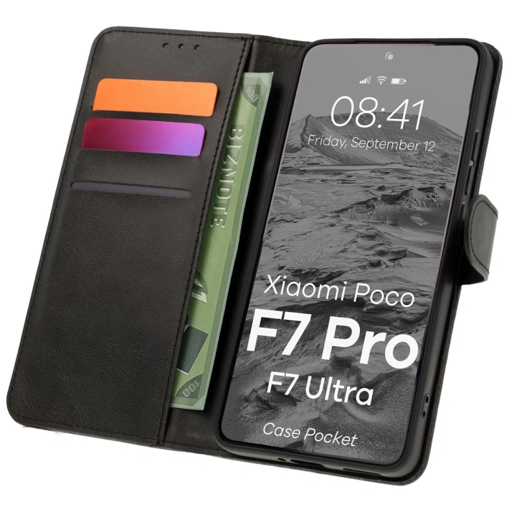 Husa Bizon Pocket Xiaomi POCO F7 Pro / F7 Ultra neagră - 1