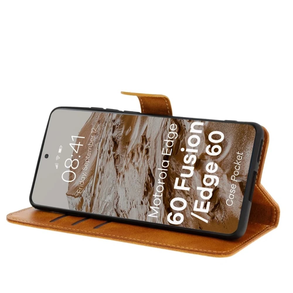 Bizon Case Pocket Motorola Edge 60 Fusion / Edge 60 / 60 braun - 5